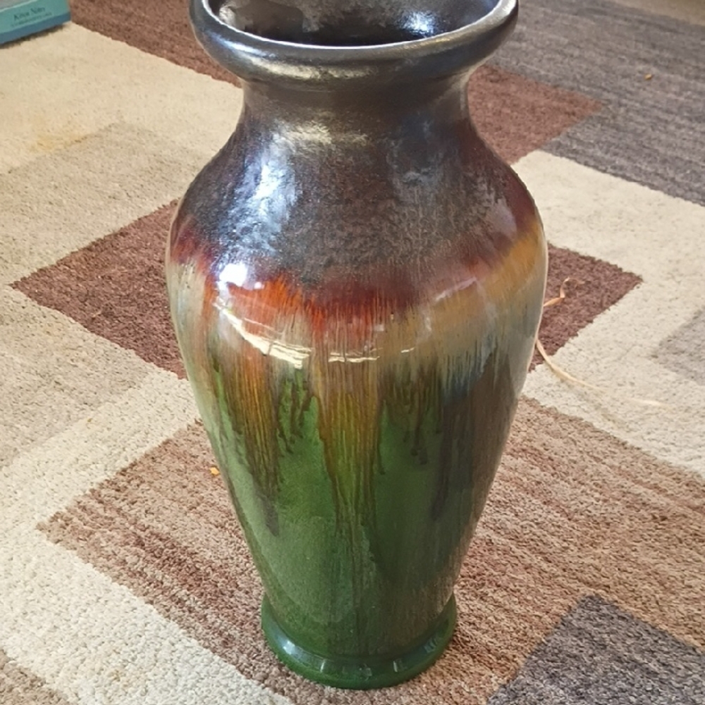 Mid Century Elegant Multicolor Ceramic Vase